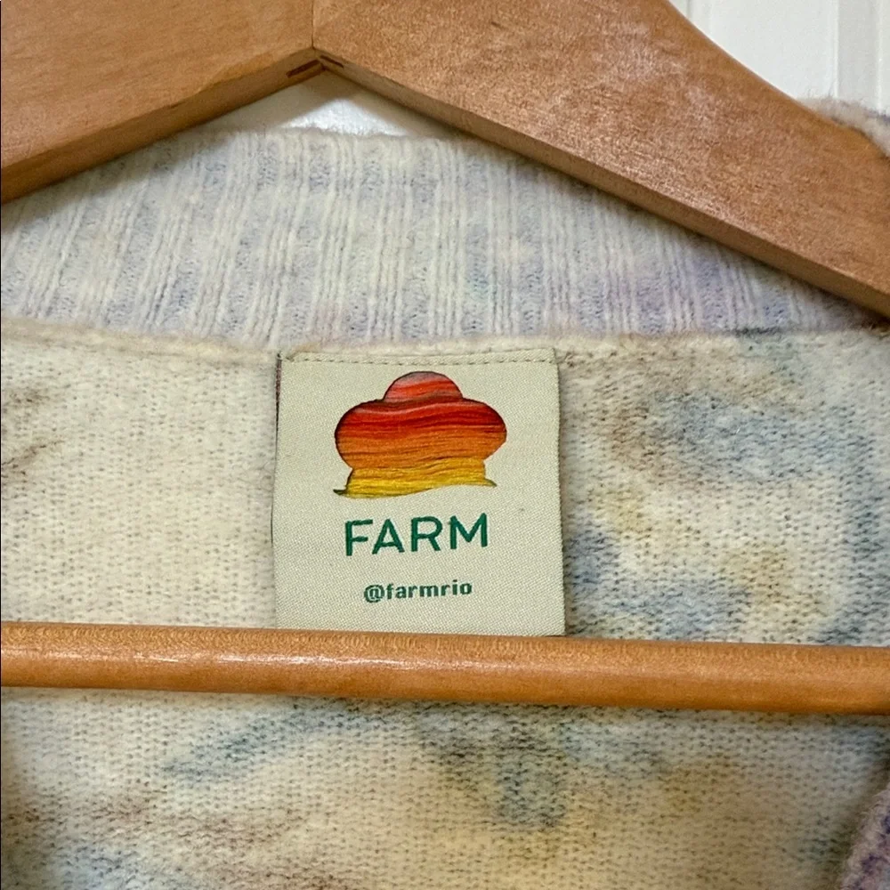 FARM Rio Floral Cardigan - Cream and Blue - Picture 2 of 16